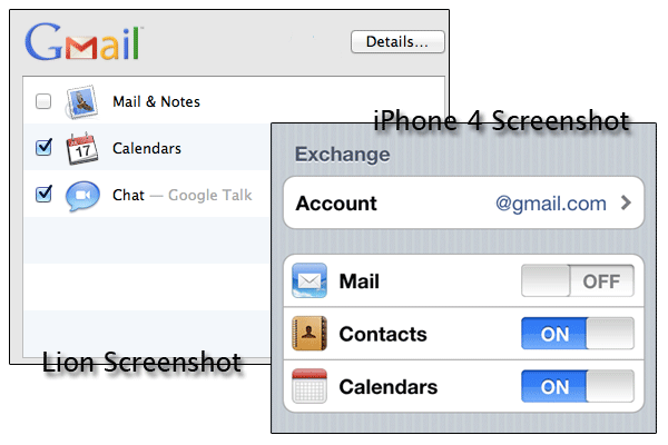 Mail Setting: Lion Vs. iPhone 4